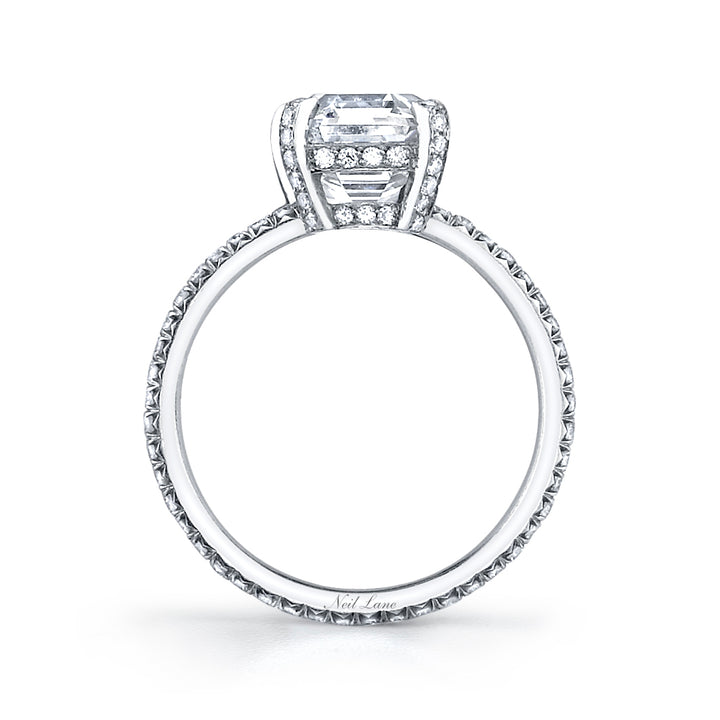 Neil Lane Couture Step-Cut Diamond, Platinum Ring