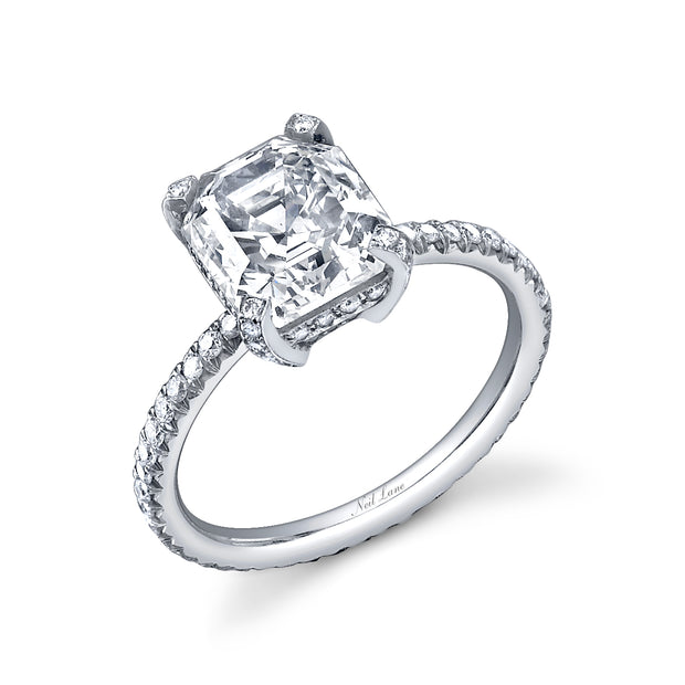 Neil Lane Couture Step-Cut Diamond, Platinum Ring