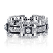 Art Deco Diamond, Onyx & Platinum Bracelet