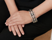 Art Deco Diamond, Onyx & Platinum Bracelet
