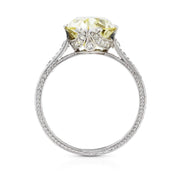 Edwardian Fancy Intense Yellow Diamond, Platinum Ring