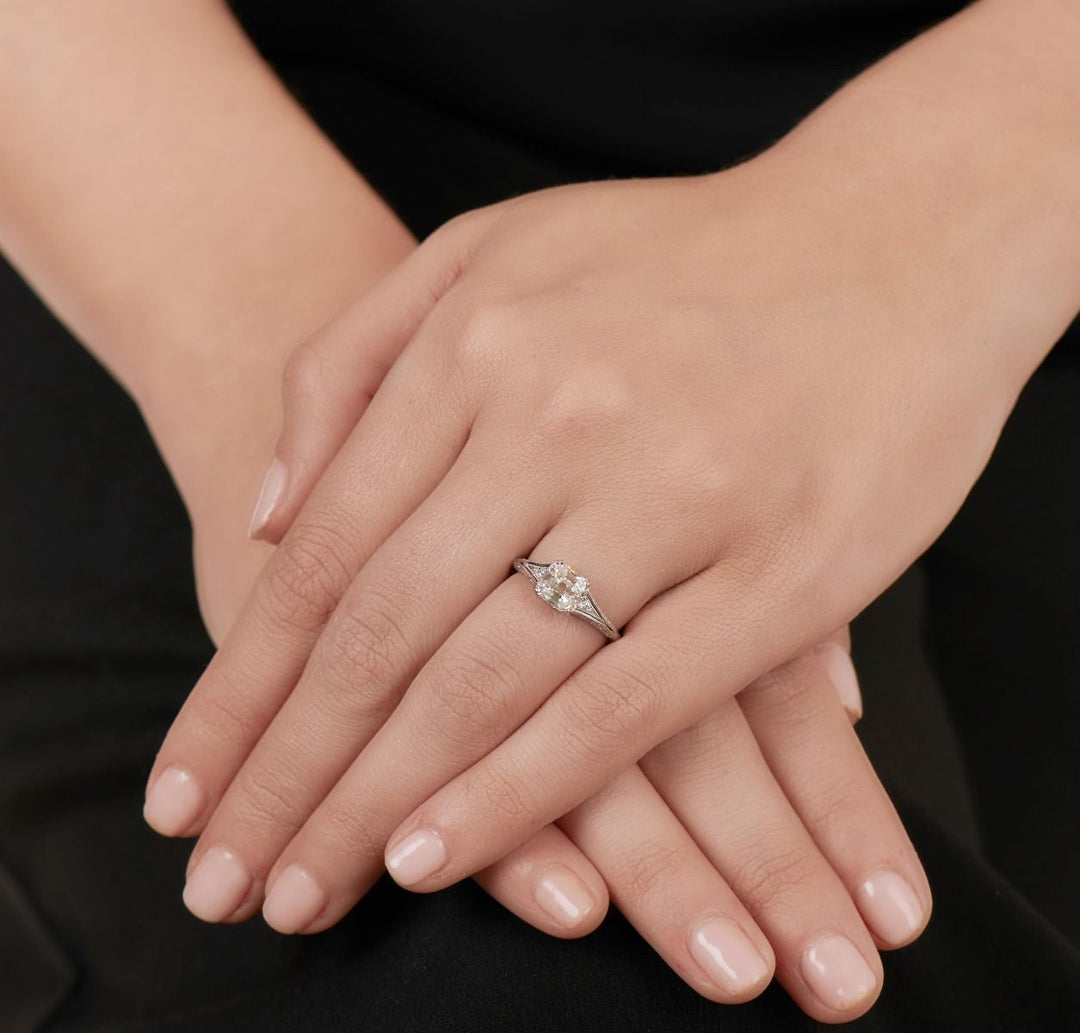 Neil Lane Couture Cushion Diamond, Platinum Engagement Ring