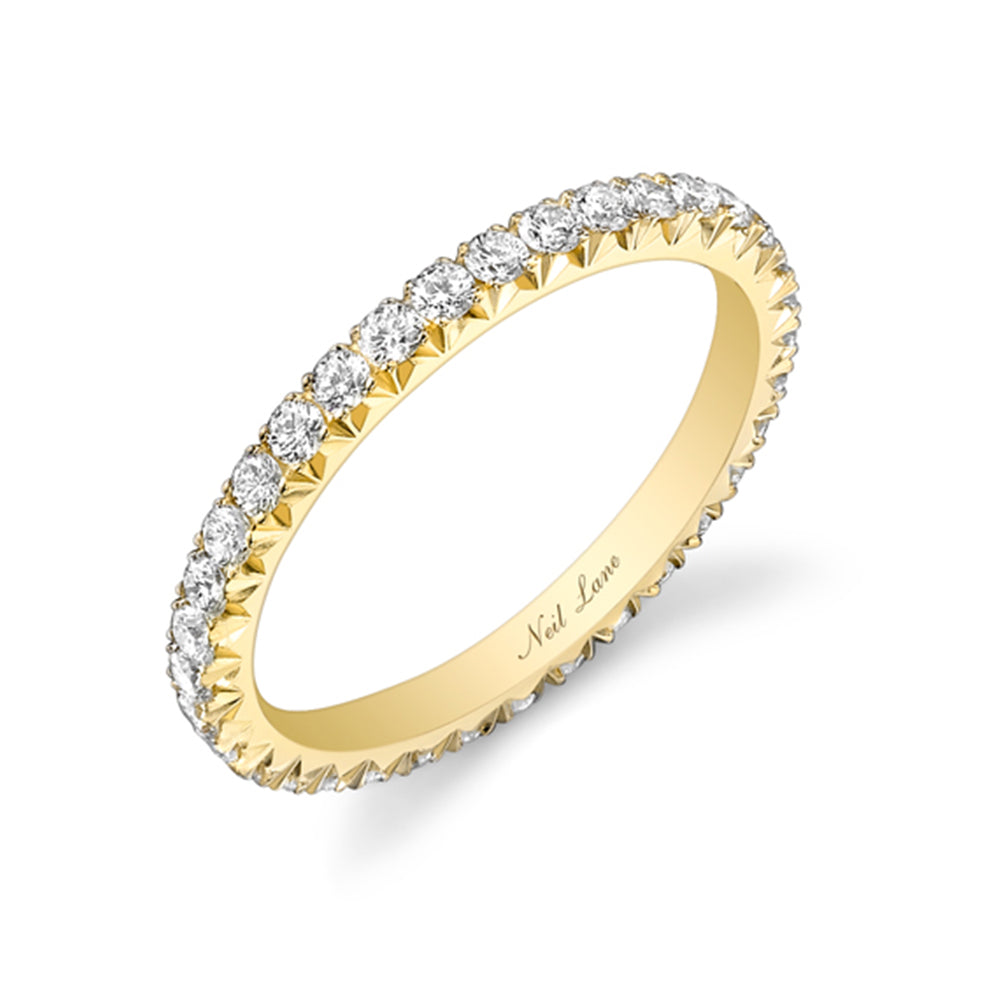 18K WHITE GOLD 0,25CT* HALF ETERNITY MILGRAIN PAVE SET DIAMOND WEDDING RING