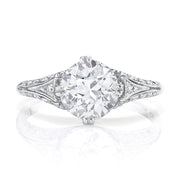 Neil Lane Couture Design Old European-Cut Diamond, Platinum Ring