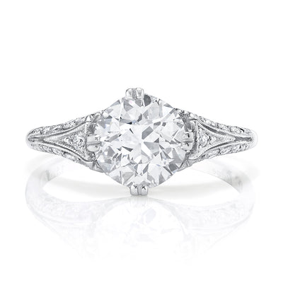 Neil Lane Couture Old European-Cut Diamond, Platinum Ring