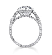 Neil Lane Couture Design Old European-Cut Diamond, Platinum Ring