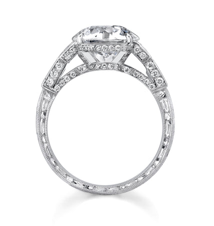 Neil Lane Couture Design Old European-Cut Diamond, Platinum Ring