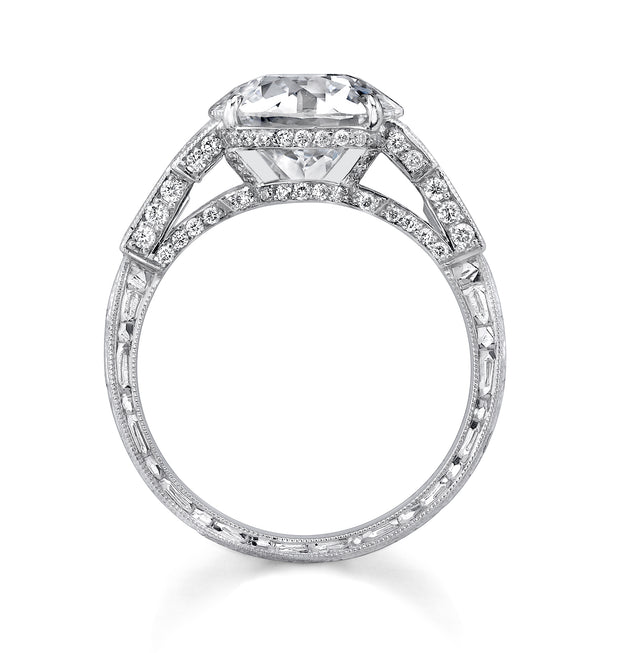 Neil Lane Couture Design Old European-Cut Diamond, Platinum Ring