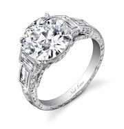 Neil Lane Couture Design Old European-Cut Diamond, Platinum Ring