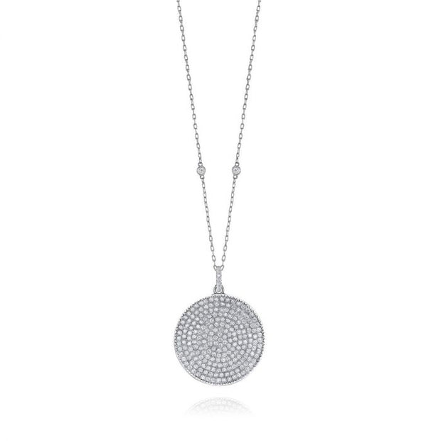 Neil Lane Couture Round-Cut Diamond, Platinum Locket, Pendant Necklace