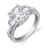 Neil Lane Couture Design Emerald-Cut Diamond, Platinum Ring
