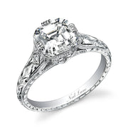 Neil Lane Couture Design Square Step-Cut Diamond, Platinum Ring