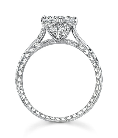 Neil Lane Couture Design Square Step-Cut Diamond, Platinum Ring