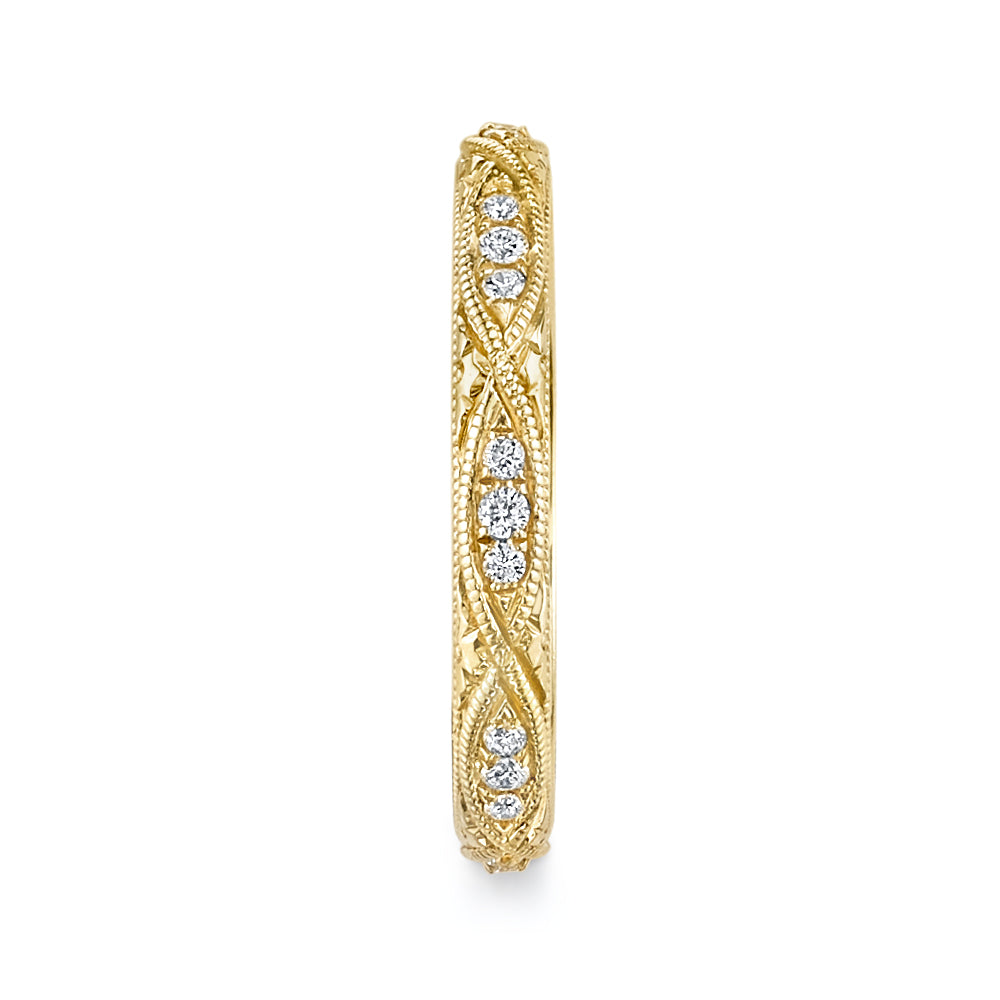 Neil Lane Couture Diamond, 18K Yellow Gold Engraved Eternity Band