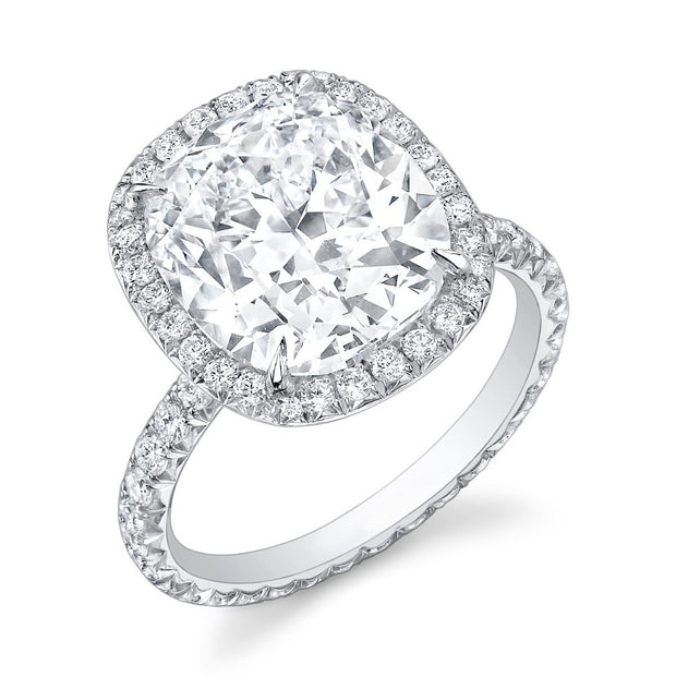 Neil Lane Couture Cushion Diamond, Platinum Engagement Ring