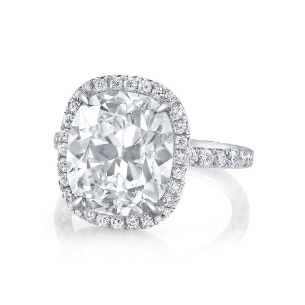 Neil Lane Couture Cushion Diamond, Platinum Engagement Ring