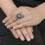 Neil Lane Couture Ceylon Star Sapphire, Tsavorite Garnet, 18K Gold Ring