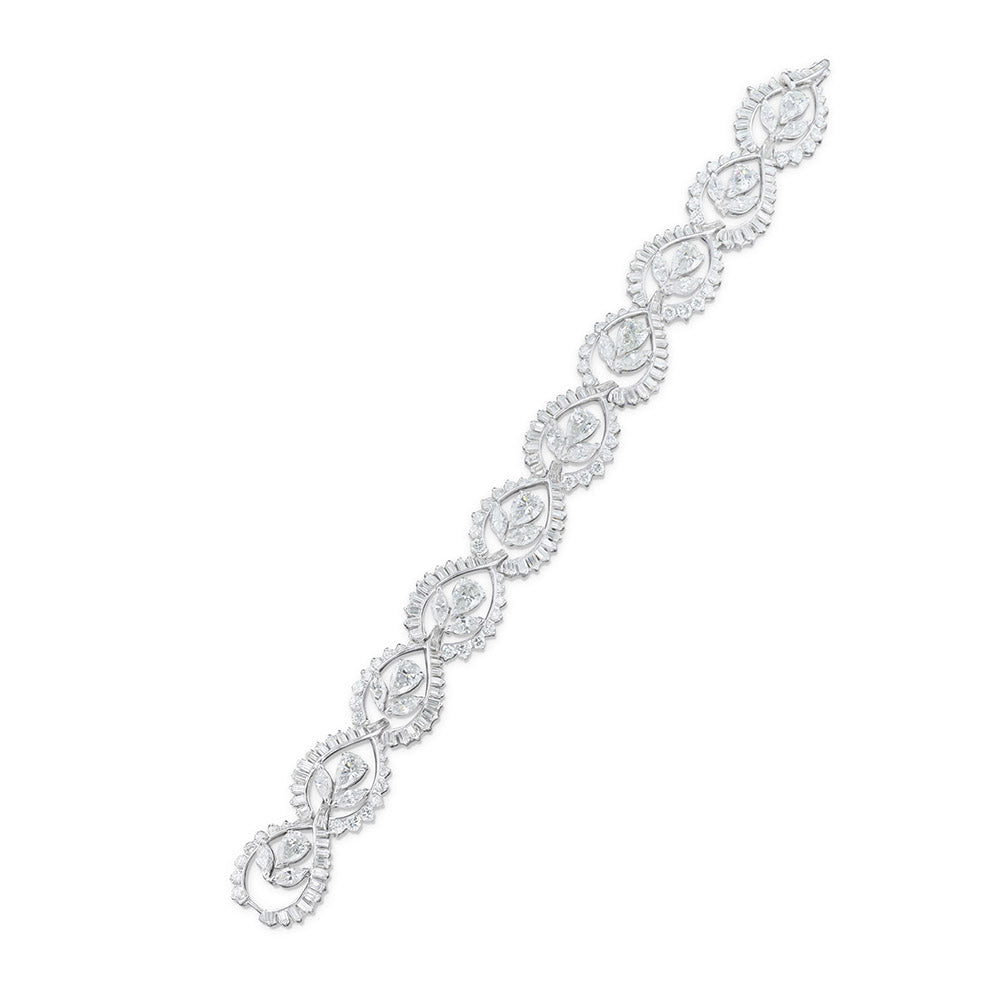 Vintage Pear Shape Diamond Bracelet