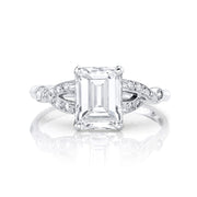Vintage "Emerald Cut" Diamond, Platinum Ring