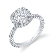 Neil Lane Couture Round Diamond, Platinum Engagement Ring