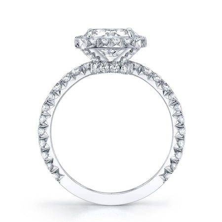 Neil Lane Couture Round Diamond, Platinum Engagement Ring