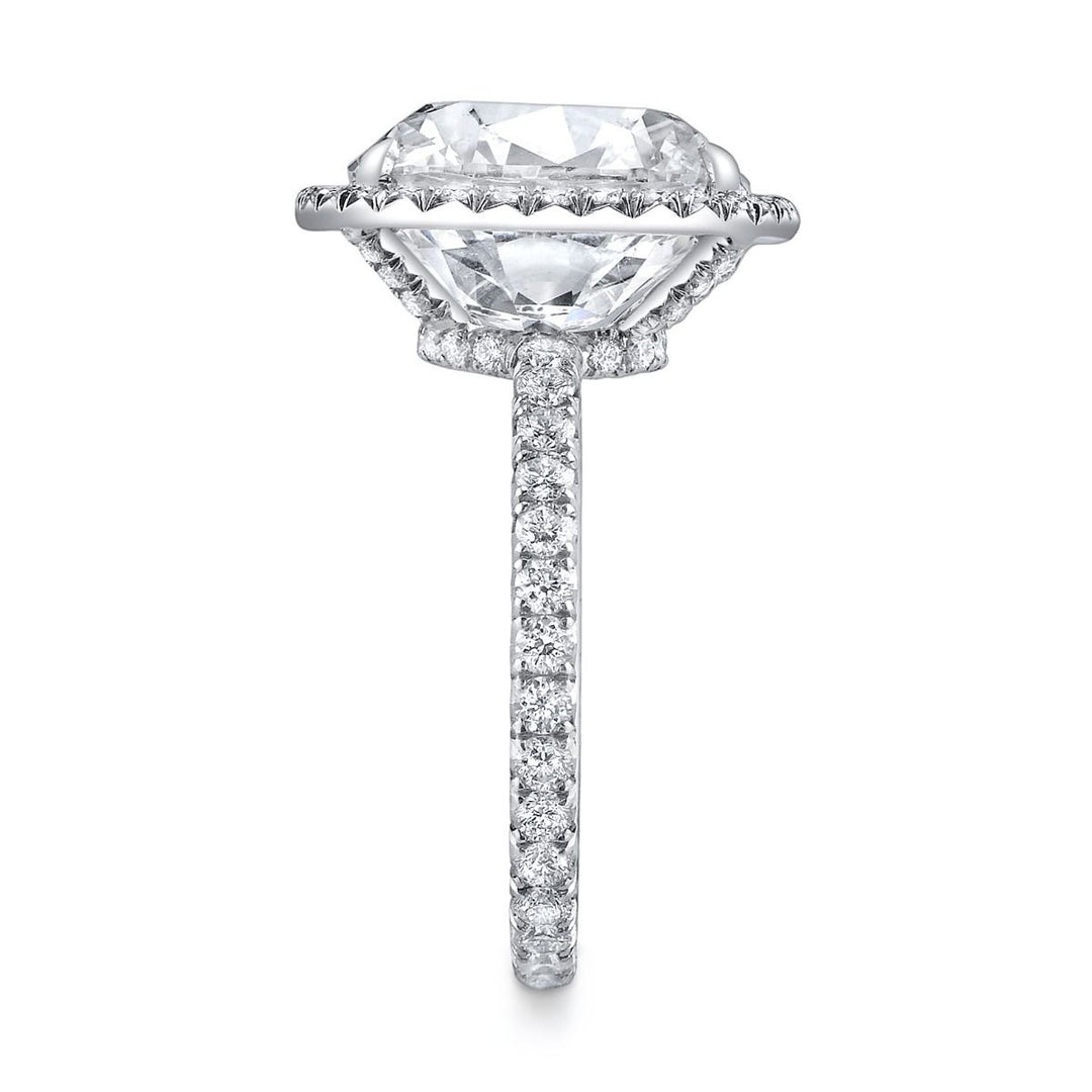 Neil Lane Couture Round Diamond, Platinum Engagement Ring
