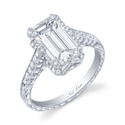 Neil Lane Couture Design Emerald-Cut Diamond, Platinum Ring