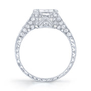 Neil Lane Couture Design Emerald-Cut Diamond, Platinum Ring