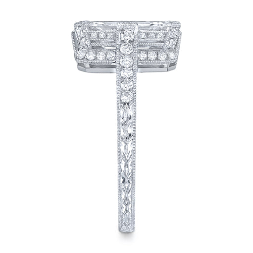 1.51ct Neil Lane Emerald Cut Diamond Platinum Ring Neil Lane Couture