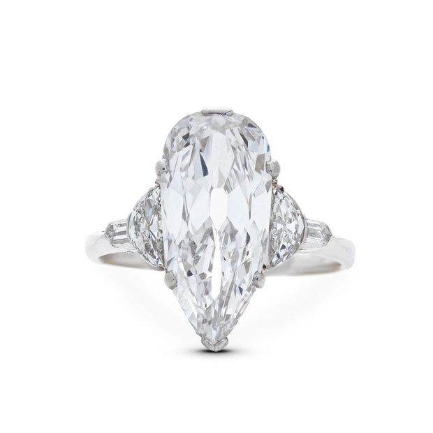 Art Deco Diamond, Platinum Engagement Ring