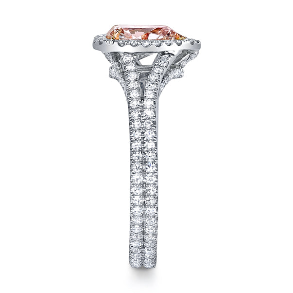 Neil Lane Couture Fancy Color Pear Brilliant-Cut Diamond, Platinum Ring