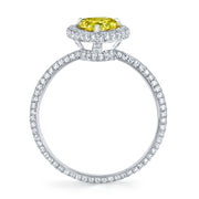Neil Lane Couture Design Fancy Color Pear Brilliant-Cut Diamond, Platinum Ring