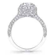 Neil Lane Couture Design Cushion Cut Diamond, Platinum Ring