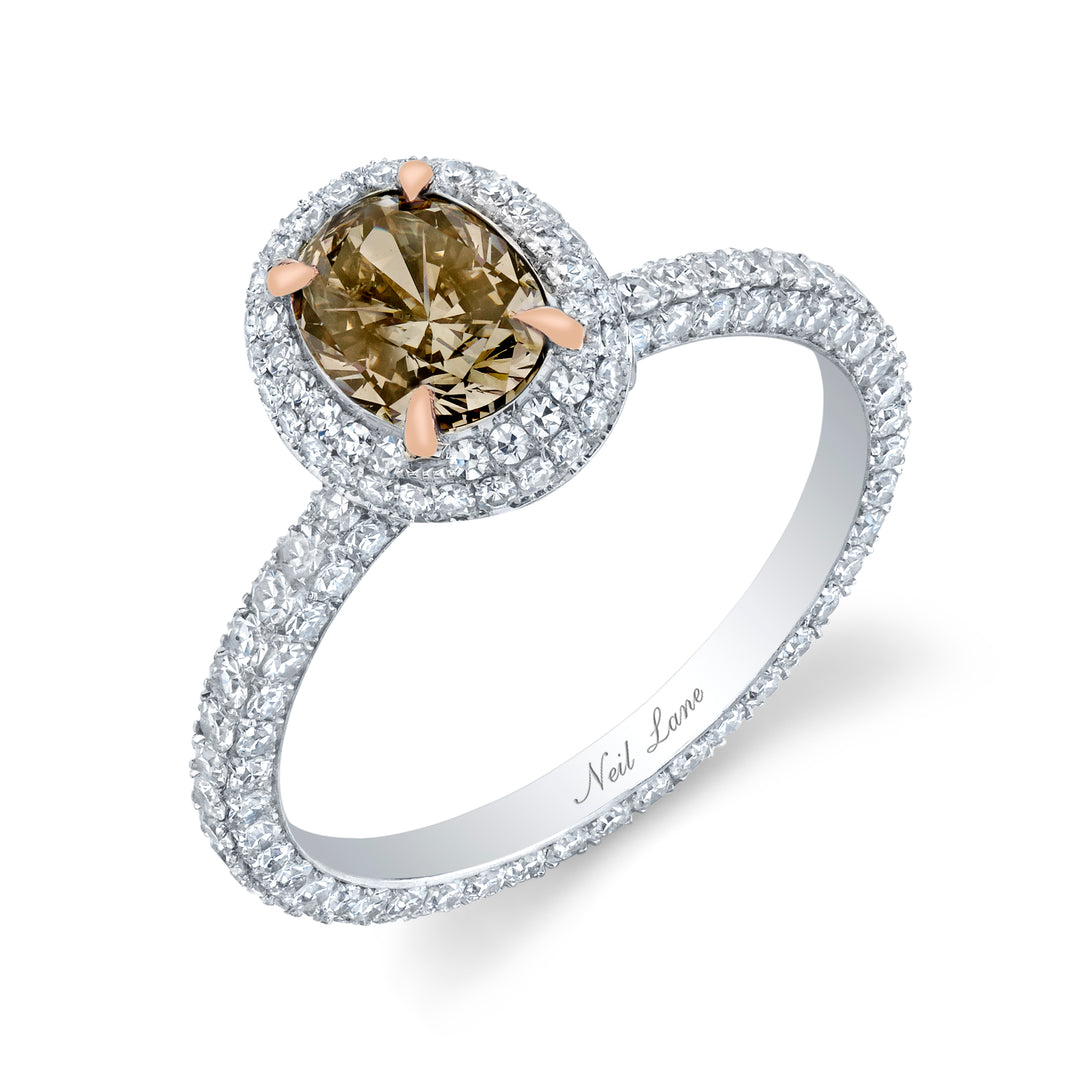 Neil Lane Couture "Oval Brilliant" Platinum Ring