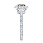 Neil Lane Couture Design Fancy Color Oval Brilliant-Cut Diamond, Platinum Ring