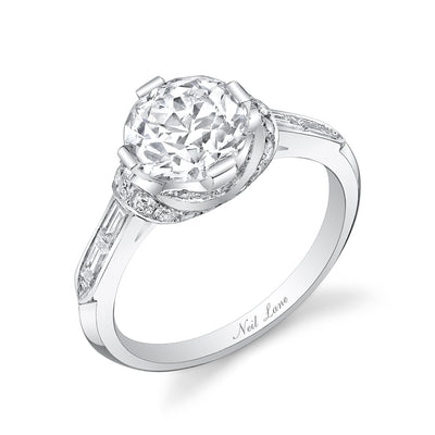 Neil Lane Couture Design Old European-Cut Diamond, Platinum Ring