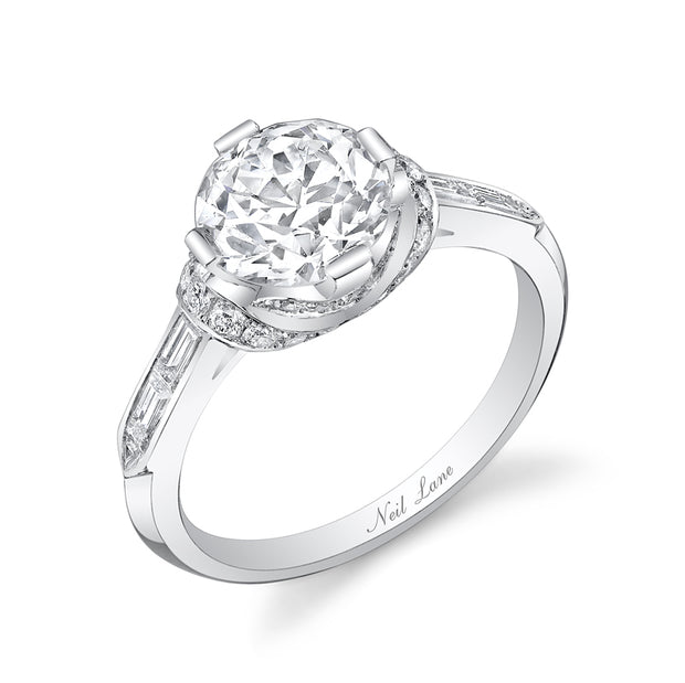 Neil Lane Couture Old European-Cut Diamond, Platinum Ring