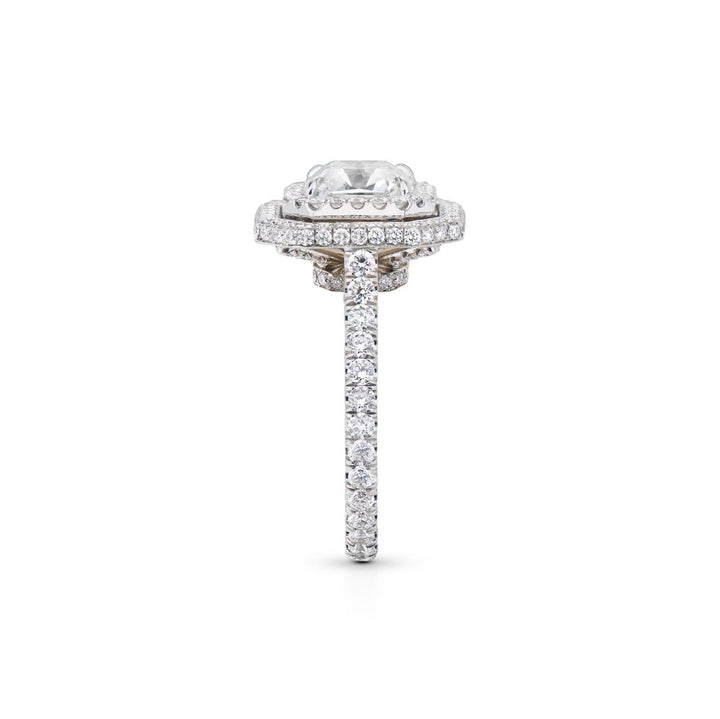 Neil Lane Couture Square Radiant Diamond, Platinum Engagement Ring