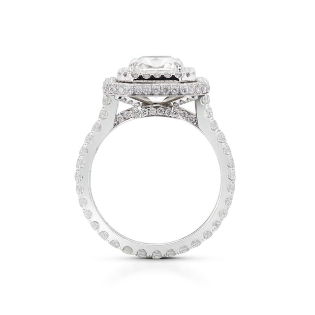 Neil Lane Couture Square Radiant Diamond, Platinum Engagement Ring