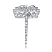 Neil Lane Couture Design Oval Modified Brilliant-Cut Diamond, Platinum Ring