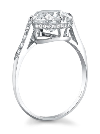 Neil Lane Couture Round Brilliant-Cut Diamond, Platinum Ring