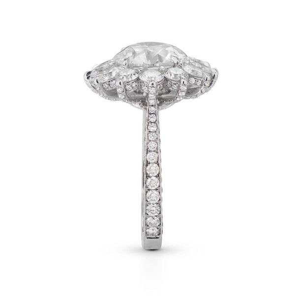 Neil Lane Couture Design Round-Cut Diamond, Platinum Engagement Ring