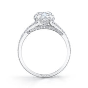 Neil Lane Couture Design Cushion-Shaped Diamond, Platinum Ring