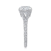 Neil Lane Couture Design Cushion-Shaped Diamond, Platinum Ring