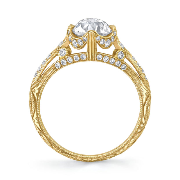 Neil Lane Couture Design Old European Diamond, 18K Yellow Gold Ring
