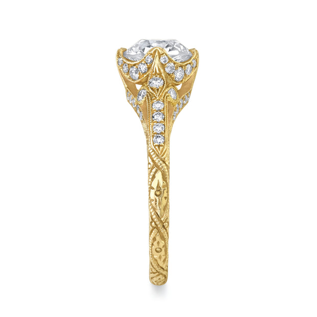 Neil Lane Couture Design Old European Diamond, 18K Yellow Gold Ring