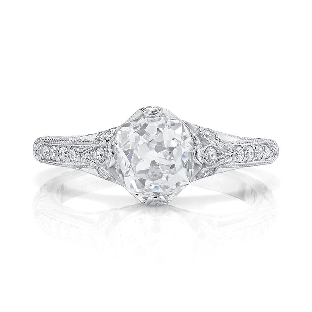 Neil Lane Couture Design Old Mine Brilliant-Cut Diamond, Platinum Ring