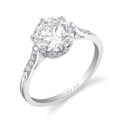 Neil Lane Couture Design Old European Cut Diamond, Platinum Ring