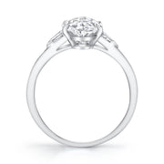 Vintage Tiffany & Co. "Oval Brilliant" Diamond, Platinum Ring