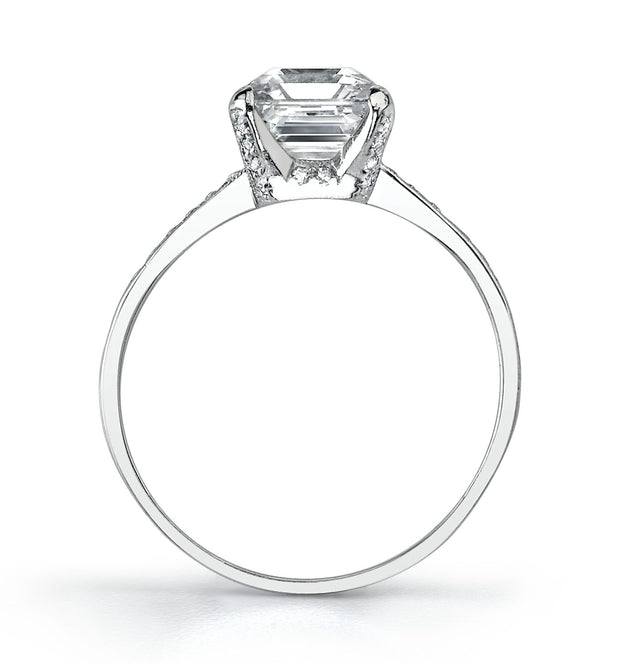 Art Deco "Emerald-Cut" Diamond, Platinum Ring, Dreicer & Co.